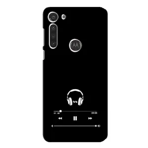 Чехол с картинками на черном фоне для Motorola MOTO G8 (Плеер)