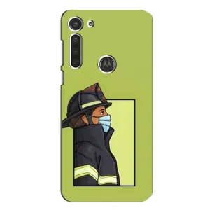 Силіконовий бампер (Працівники) на Motorola MOTO G8 (Пожежник)