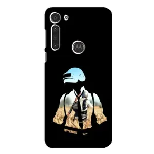 Силиконовый чехол с картинкой "Герой Pubg" на Motorola MOTO G8 (Пубг мен)