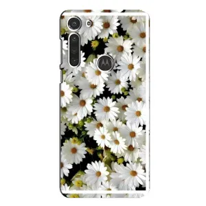 Чехол с ромашками на Motorola MOTO G8 (Рамка в ромашках)