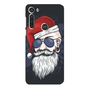 Чехол Санта Клаус для Motorola MOTO G8 (Рождественский МЕН)