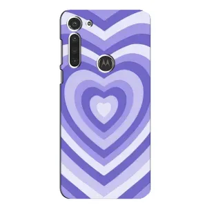 Чехлы с тематикой "Маленькие Сердечки" на Motorola MOTO G8 (Сердце фиолет)
