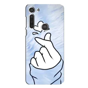 Чехлы (Знак сердечка) на Motorola MOTO G8 (Сердечка знак)