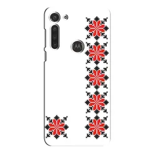 Силиконовый Чехол на Motorola MOTO G8 с картинкой Вышиванки (Силуэт вышиванки)