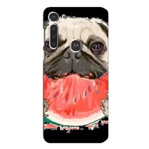 Чехол (ТПУ) Милые собачки для Motorola MOTO G8 (Смешной Мопс)