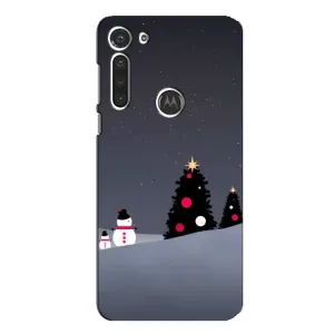 Чехлы на Новый Год Motorola MOTO G8 (Снеговички)