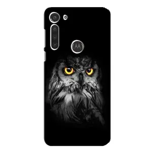 Чехлы с принтом СОВЫ для Motorola MOTO G8 (Сова на чёрном)