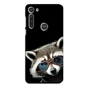 Силиконовый Чехол с Енотами на Motorola MOTO G8 (Стильный Енот)