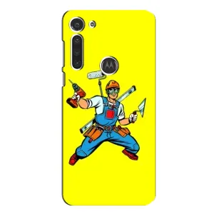 Силіконовий бампер (Працівники) на Motorola MOTO G8 (Будівельник)