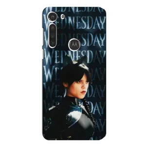 Чохол з картинкою Венсдей на Motorola MOTO G8 (Вендсдей з ушками)