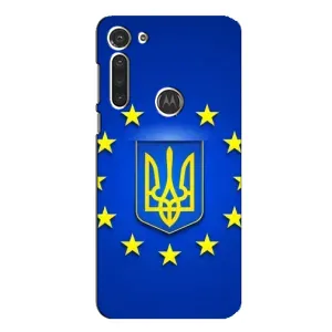 Чехол с Украинской символикой на Мото Джи 8 (Украина это Европа)