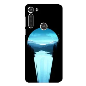 Летний Чехол на Motorola MOTO G8 (Синий Водопад)
