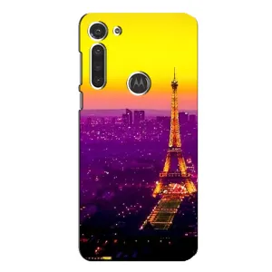 Чехол с Эйфелевой башней на Motorola MOTO G8 (Яркая башня)