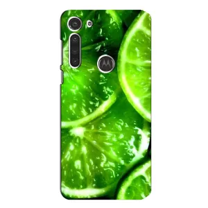 Чохол з зображенням смачної їжі для Motorola MOTO G8 (Яскравий Лайм)