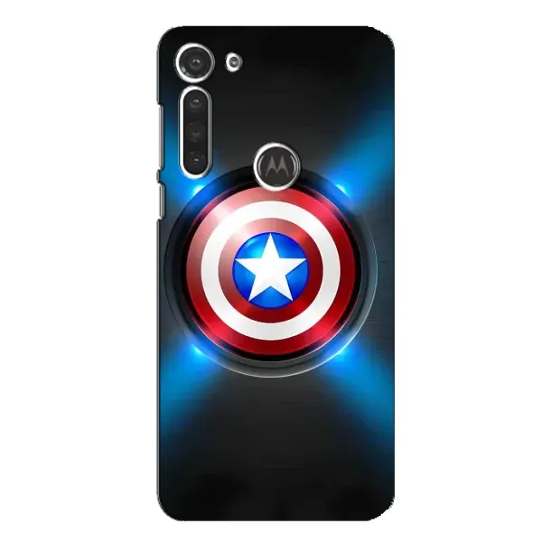 Чехол с рисунком «Яркий Щит Капитана» для Motorola MOTO G8