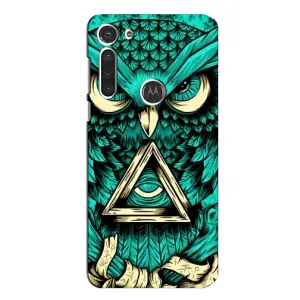 Чехлы с принтом СОВЫ для Motorola MOTO G8 (Зеленая сова)