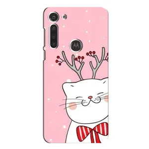 Чехол на тематику: Коты для Motorola MOTO G8 (Зимний кот)