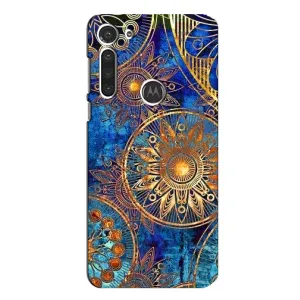 Чехлы со смыслом для Motorola MOTO G8 (Золотые узоры)