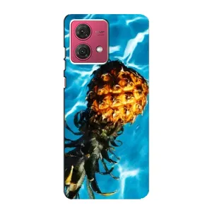 Чехол с изображением вкусной еды для Motorola MOTO G84 (Ананас)