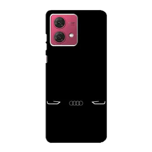 Силиконовый бампер с картинкой машины на Motorola MOTO G84 (Силует Audi)