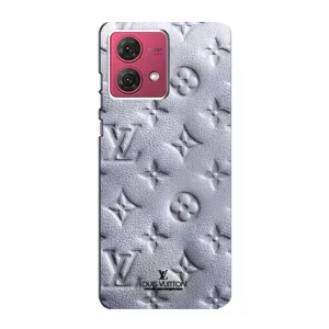 Текстурный Чехол Louis Vuitton для Моторола Мото Джи 84 (Белый ЛВ)
