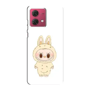 Чехол с принтом Лабубу для Motorola MOTO G84 (Бежевый Лабубу)