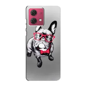 Чехол (ТПУ) Милые собачки для Motorola MOTO G84 (Бульдог в очках)