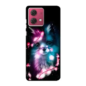 Чехол с Лисичкой для Motorola MOTO G84 (Черная Лиса)