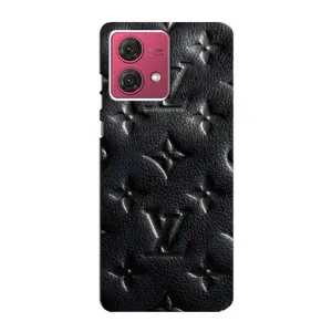 Текстурный Чехол Louis Vuitton для Моторола Мото Джи 84 (Черный ЛВ)