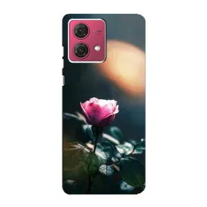 Чехлы с принтом Розочки для Motorola MOTO G84 (Цветок ночной)