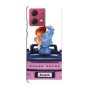 Силіконовый Чохол на Motorola MOTO G84 з картинкой Модных девушек (Дівчина на машині)