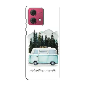Силиконовый бампер с картинкой машины на Motorola MOTO G84 (Домик на колесах)