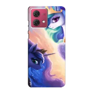 Чехол Unicorn на Motorola MOTO G84 (Единорожки на тучках)