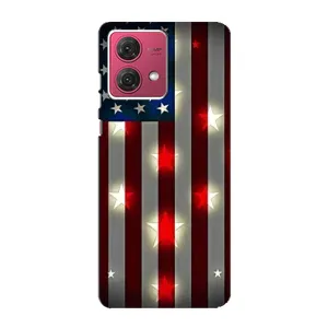 Чехол Флаг USA для Motorola MOTO G84 (Флаг США 2)