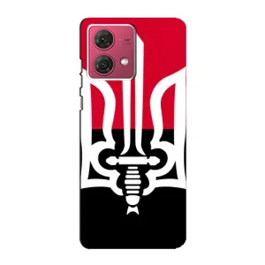 Чехлы УПА (Красно-Чёрный) на Motorola MOTO G84 (Герб Украины)
