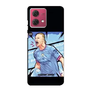 Чехлы с принтом для Motorola MOTO G84 Футболист (гол Эрлинг Холланд)