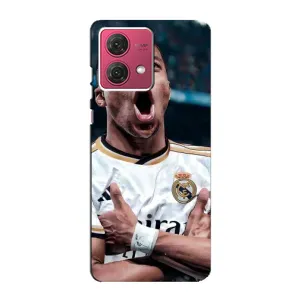 Чехол (TPU) с Футболистом на Motorola MOTO G84 (Гол Мбаппе)