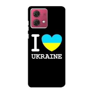 Чехол с Украинской символикой на Моторола Мото Джи 84 (I Love Ukraine)