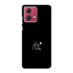 Чехол с картинками на черном фоне для Motorola MOTO G84 (Книжки)