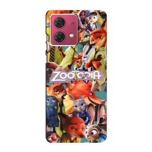 Силиконовый чехол с принтом Зоотрополіс для Motorola MOTO G84 (Коллаж героев)
