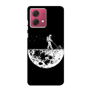 Силиконовый Чехол с принтом "Космонавты" на Motorola MOTO G84 (Космонавт)