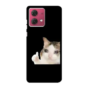 Бампер с принтом Мемы для Motorola MOTO G84 (Кот в слезах)