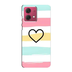 Чехлы с тематикой "Маленькие Сердечки" на Motorola MOTO G84 (Красивое сердечко)