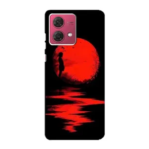 Летний Чехол на Motorola MOTO G84 (Красный Закат)