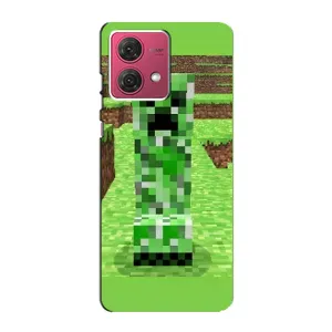 Чохли для Motorola MOTO G84 (Персонажі МайнКрафт) (Кріпер 2)