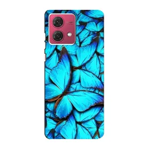 Силиконовый бампер с картинкой животных для Motorola MOTO G84 (Крылья бабочек)