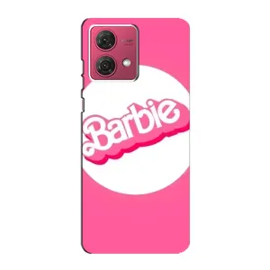 Силиконовый Чехол Барби Фильм на Motorola MOTO G84 (Лого Барби)