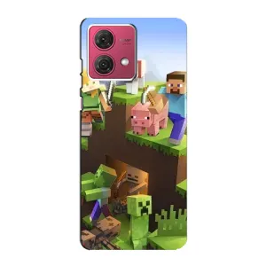 Чохли для Motorola MOTO G84 (Персонажі МайнКрафт) (Майн-крафт)