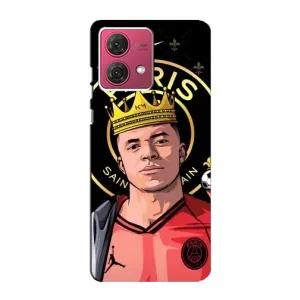 Чехол (TPU) с Футболистом на Motorola MOTO G84 (Mbappe King)