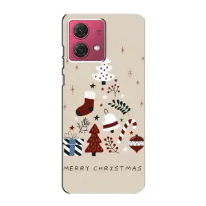 Чехол Санта Клаус для Motorola MOTO G84 (Merry Christmas)